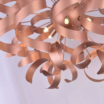 Modern Spiral Ribbon Shape 6-Light LED Pendant Light