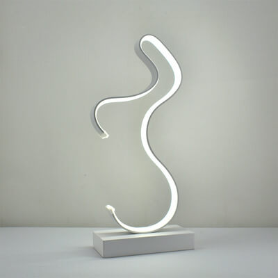 Minimalist Bending Line 1-Light LED Table Lamps