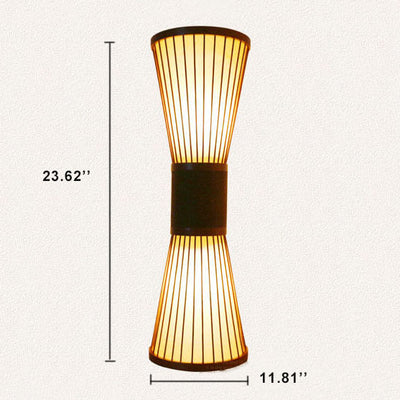 Retro Bamboo Weaving 1-Light Wall Sconce Lamps