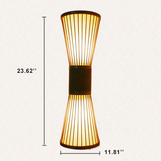 Retro Bamboo Weaving 1-Light Wall Sconce Lamps