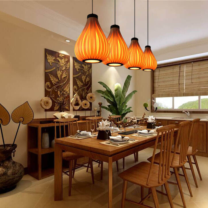 Vintage Solid Wood 1-Light Pendant Light