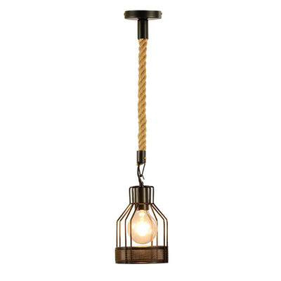 Industrial Retro Metal Cage 1/3 Light Pendant Light