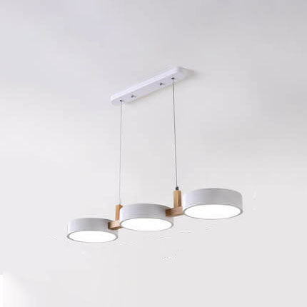 Moderne Macaron Trommelform 3-Licht LED-Kronleuchter 