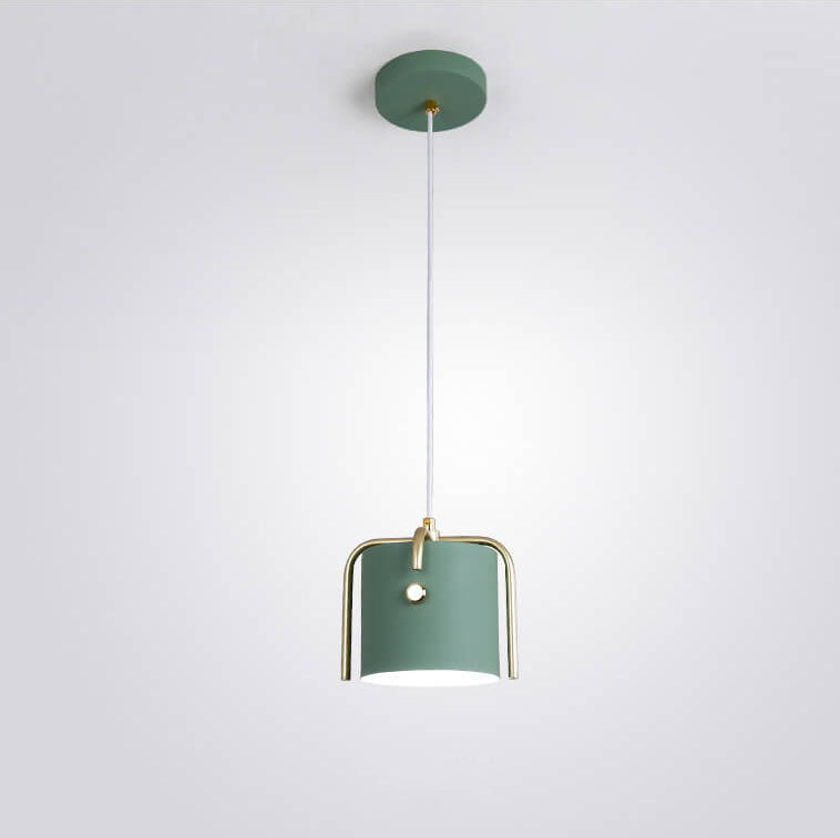 Nordic Simplicity Cylinder Barrel Metal 1-Light Pendant Light