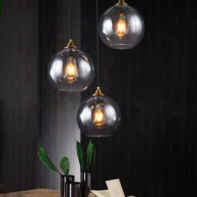 Industrial Glass 1-Light Globe Pendant Light