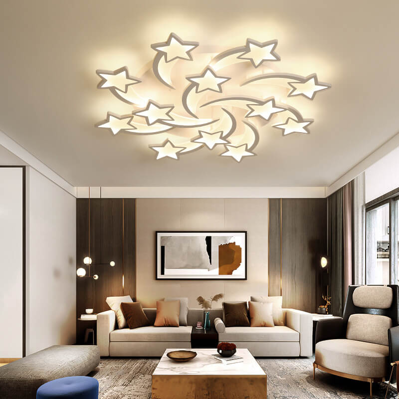 Modern Shooting Star 3-12 Light LED Flush Mount Lighting