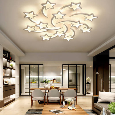 Modern Shooting Star 3-12 Light LED Flush Mount Lighting