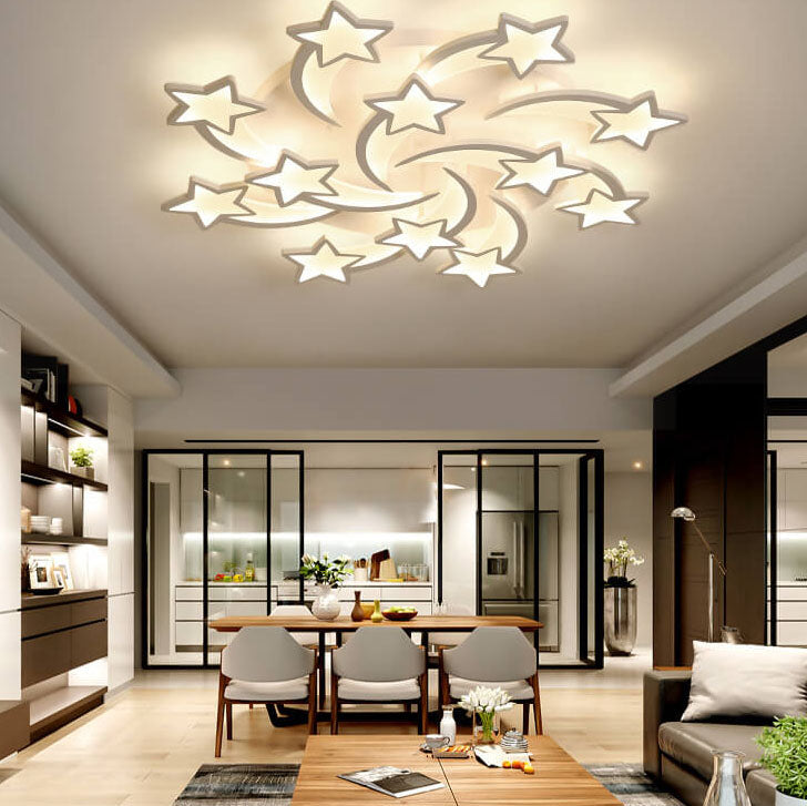Modern Shooting Star 3-12 Light LED Flush Mount Lighting