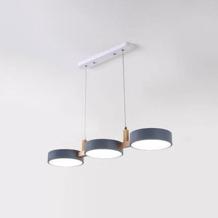 Moderne Macaron Drum Shape 3-Licht-LED-Kronleuchter 