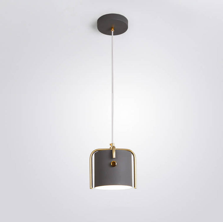Luminaire suspendu à 1 lumière en forme de baril cylindrique Nordic Simplicity 
