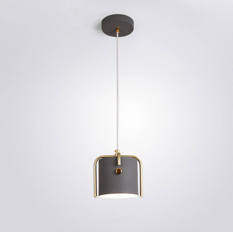 Nordic Simplicity Cylinder Barrel Metal 1-Light Pendant Light