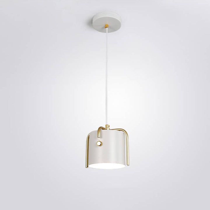 Luminaire suspendu à 1 lumière en forme de baril cylindrique Nordic Simplicity 