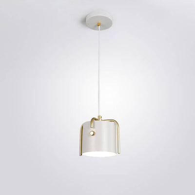 Nordic Simplicity Cylinder Barrel Metal 1-Light Pendant Light