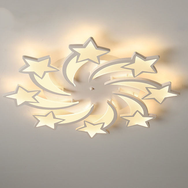 Modern Shooting Star 3-12 Light LED Flush Mount Lighting