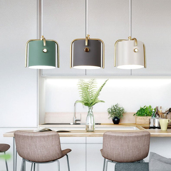 Luminaire suspendu à 1 lumière en forme de baril cylindrique Nordic Simplicity 