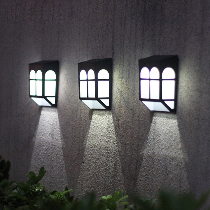 Aplique de pared LED ajustable para exteriores con iluminación solar impermeable de color 