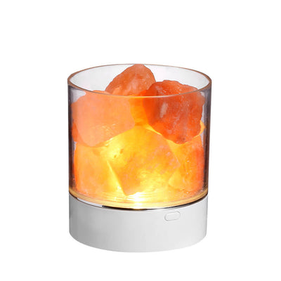 Salt Lamp Flame Cup LED Night Light Table Lamp