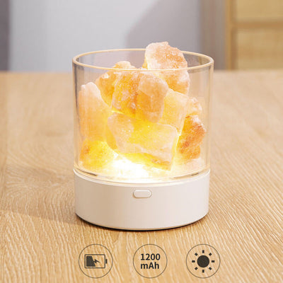 Salt Lamp Flame Cup LED Night Light Table Lamp