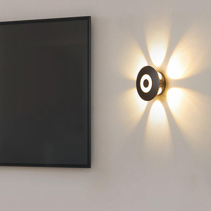 Applique murale LED ronde en aluminium industrielle, rangée de fleurs créative, effet d&