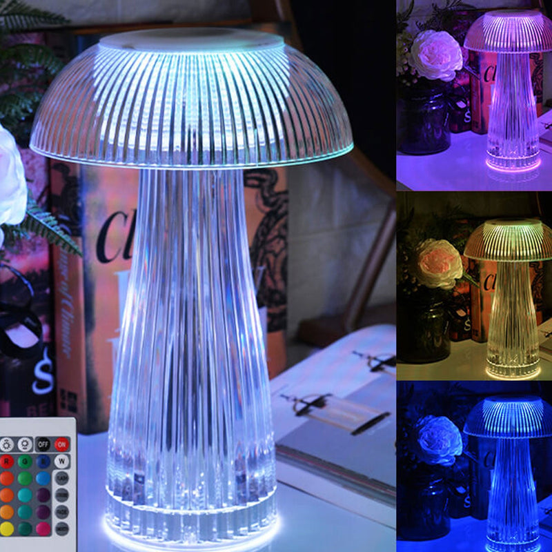 Lampe de table décorative LED à charge tactile éblouissante PMMA Creative Mushroom 