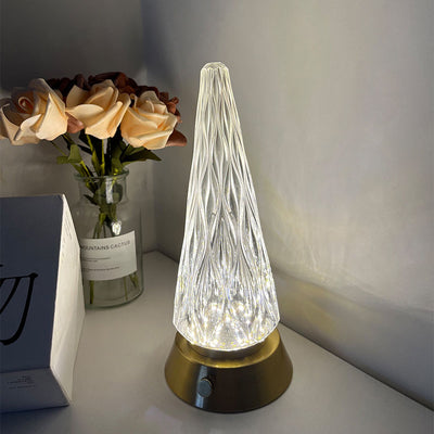 Creative Simplicity Christmas Acrylic Tree LED Night Light Table Lamp