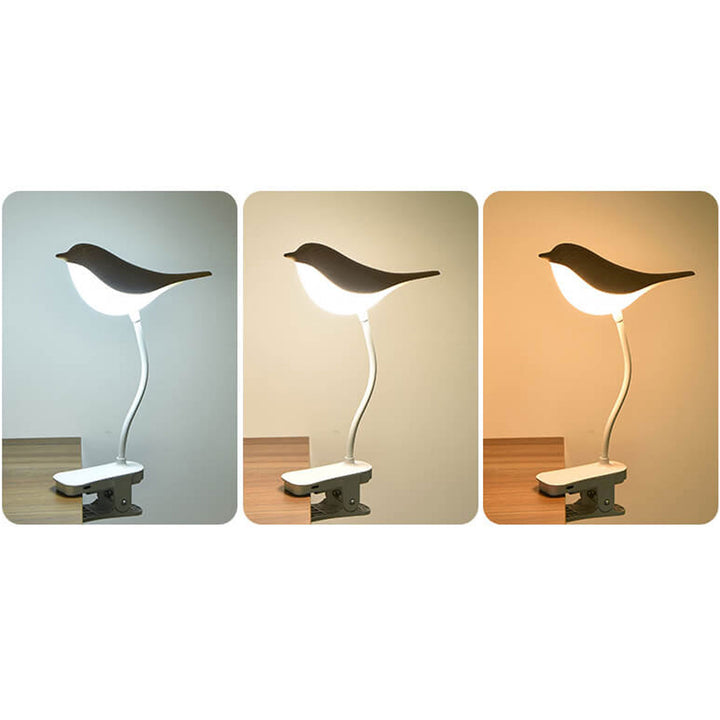 Nordic Creative Bird Clip USB Charging LED Night Light Table Lamp