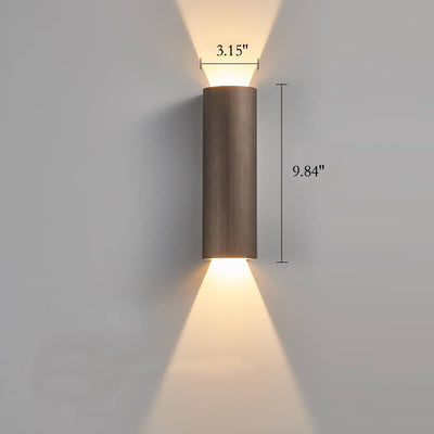 Moderne minimalistische zylindrische 1-flammige Wandleuchte aus Aluminium 