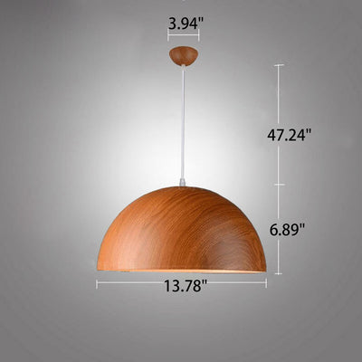 Nordic Minimalist Marbled Semicircle 1-Light Pendant Light