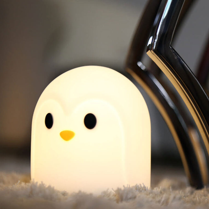 Creative Colorful Penguin Shape Silicone LED Table Lamp