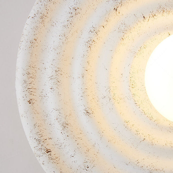 Lámpara Aplique de Pared de 1 Luz Redonda de Resina Minimalista Moderna 