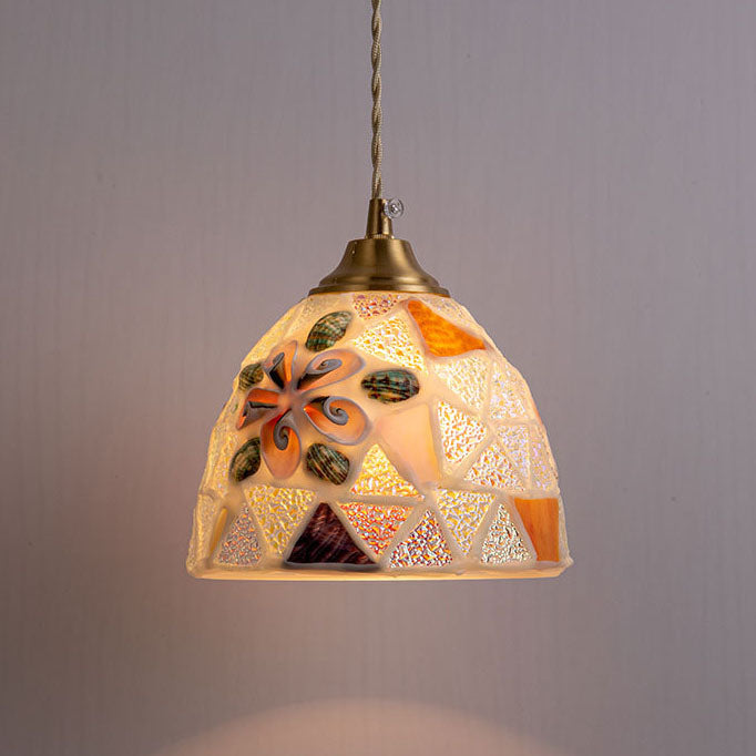 Nordic Vintage Colorful Shell 1-Licht Pendelleuchte 