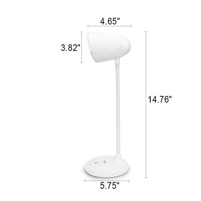 Lampe de bureau tactile multifonctionnelle à cône blanc, Rechargeable par USB, Protection des yeux, Simple 