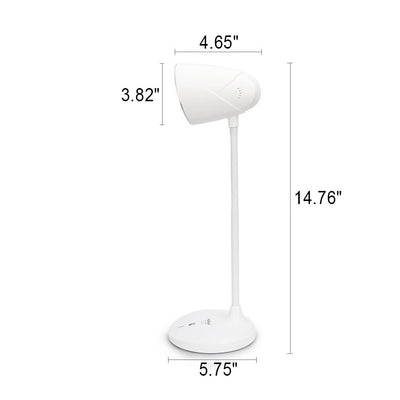 Simple Multifunctional White Cone USB LED Rechargeable Eye Protection Touch Desk Lamp
