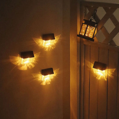 Solar Butterfly Light Outdoor Patio Fence LED Wall Sconce Lamp