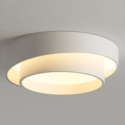 Modern Minimalist Overlapping Round LED Flush Mount Ceiling Light