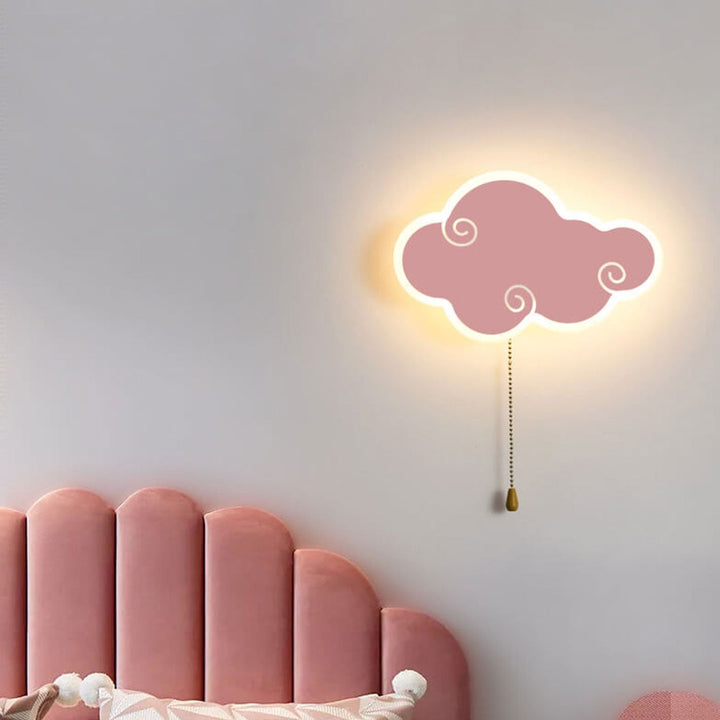 Conception de dessin animé de nuage simple nordique moderne applique murale à LED 