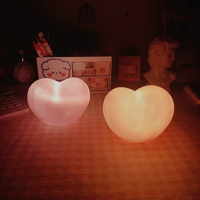 Modern Silicone Creative Heart LED Night Light Table Lamp