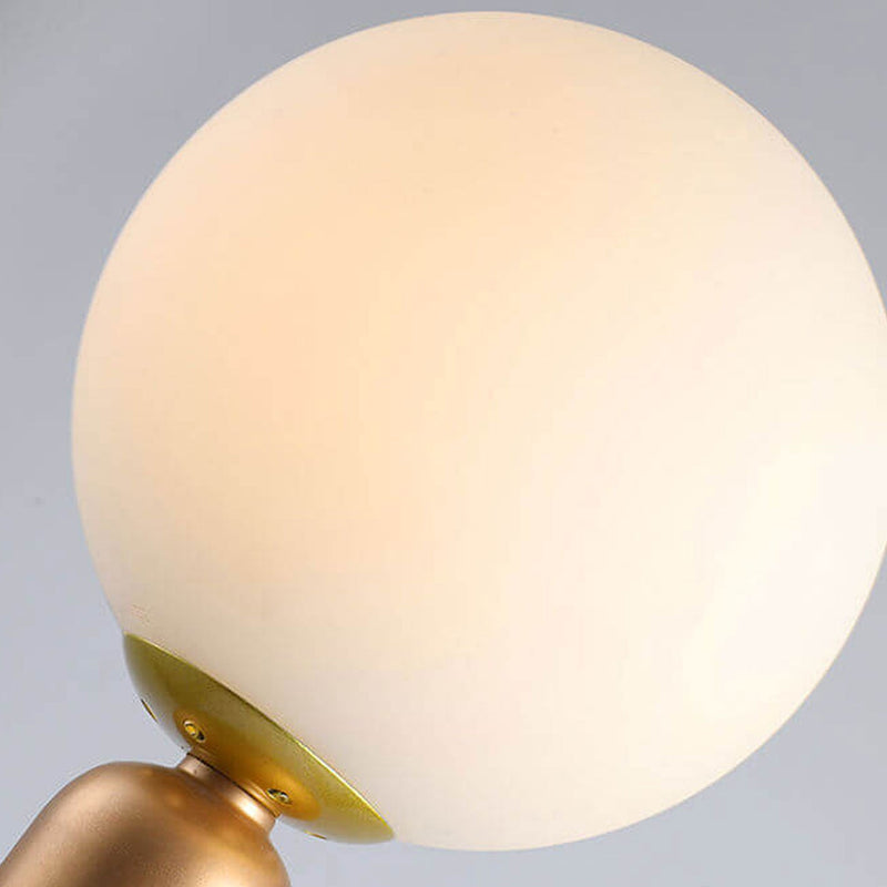 Nordic Minimalist Glass Ball Linear Base LED Standing Floor Lamp