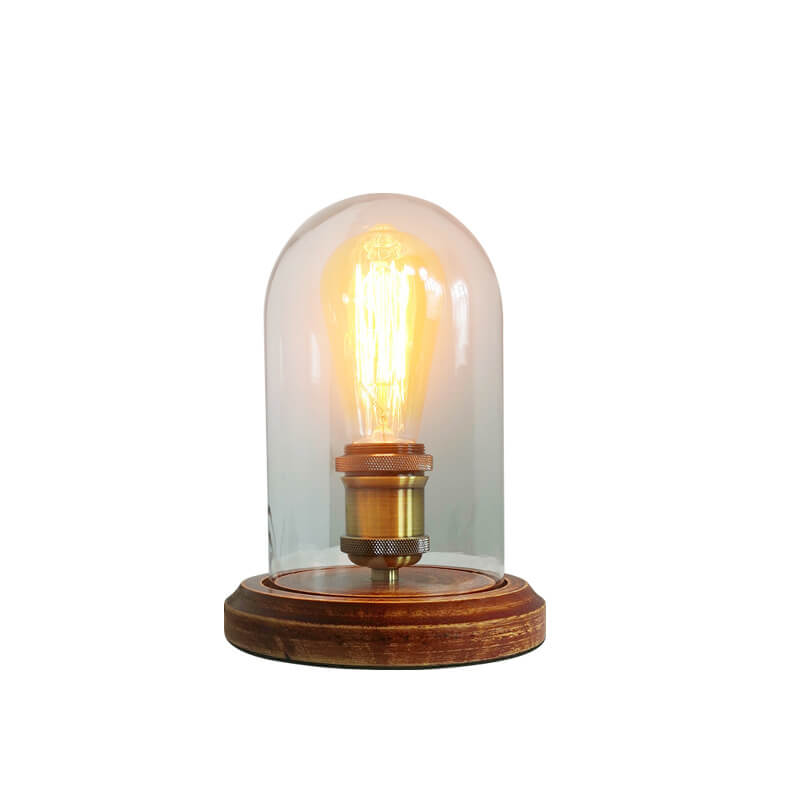 Lampe de table à 1 lumière en verre d&