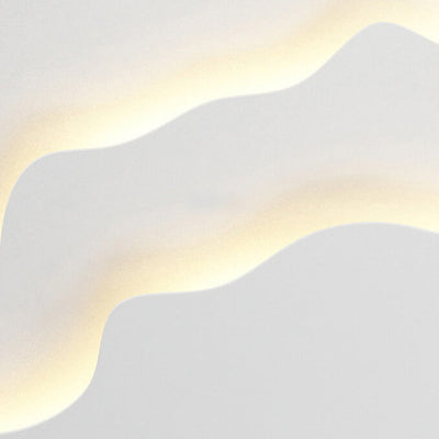 Modern Minimalist Oval Iron Refined Wave LED Wall Sconce Lamp