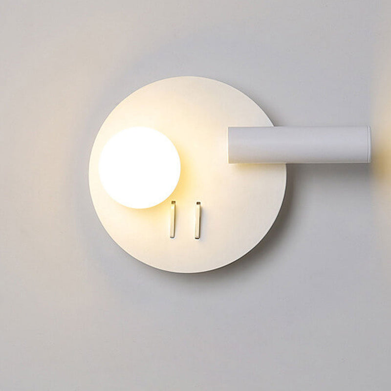 Nordic Minimalist Round/Square Acrylic Iron LED Reading Wall Sconce Lamp