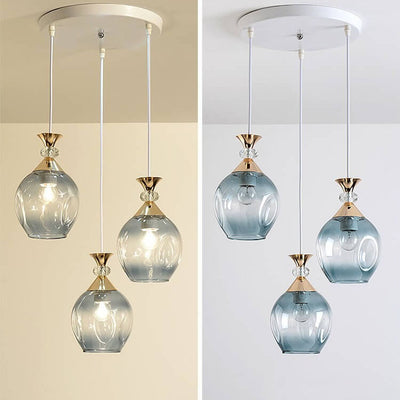 Nordic Gradient Glass Orb 1/3 Light Kronleuchter 