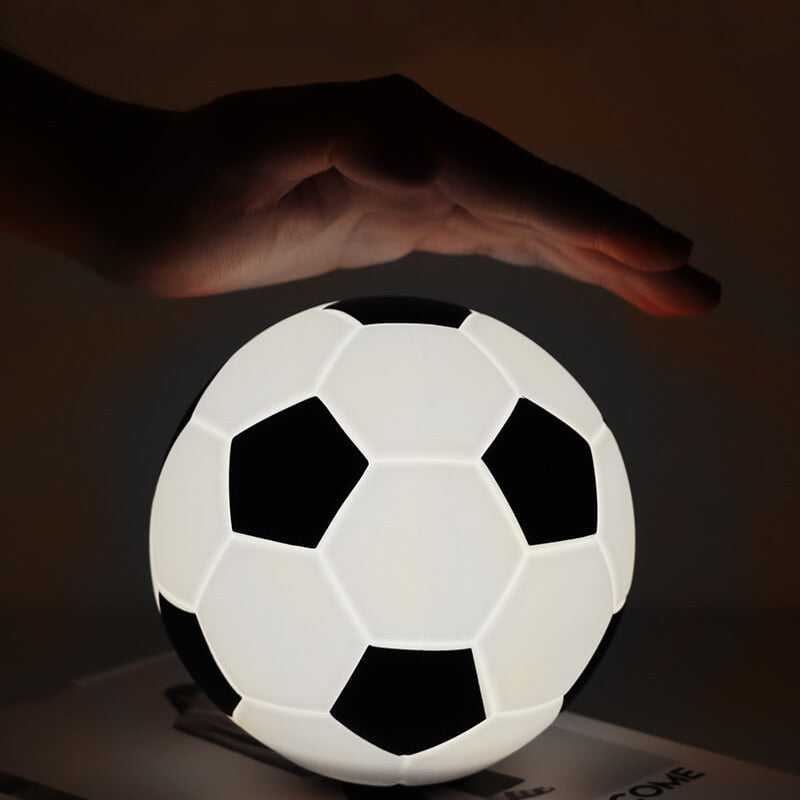 Lampe de table à LED en silicone créative pour le football avec chargement USB 