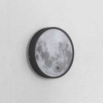 Moderne Outdoor Moon Runde wasserdichte Wandleuchte