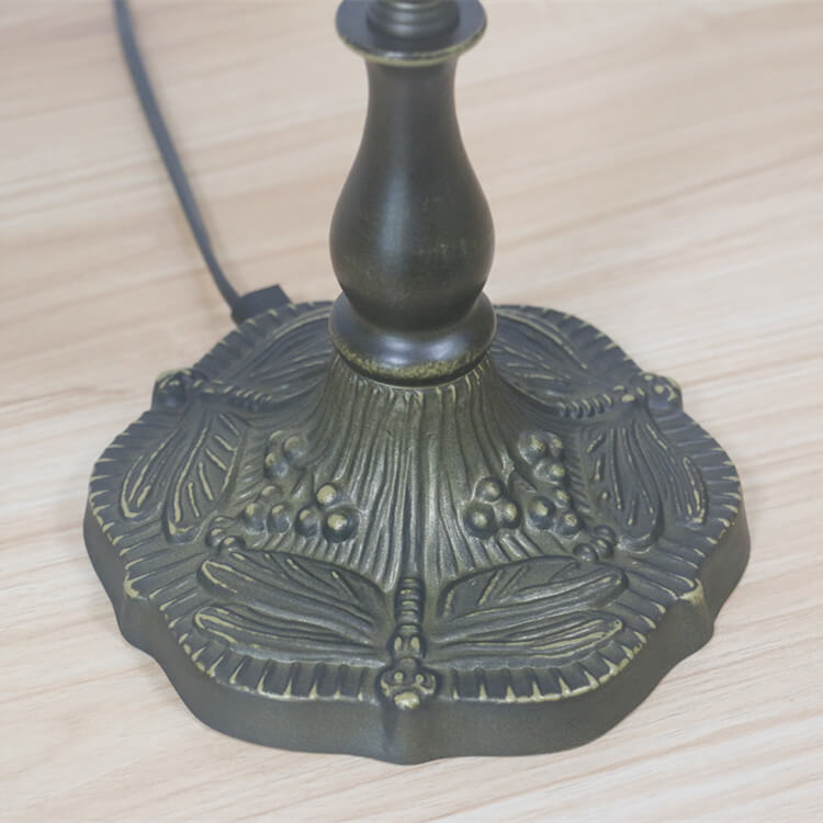 Lampe de table en alliage de zinc Tiffany vintage européenne à 1 lumière 