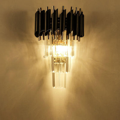 Modern Light Luxury Crystal 2-Light Wall Sconce Lamp
