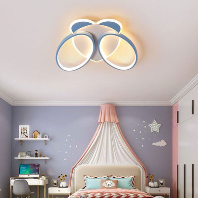 Childlike Simple Cartoon Cicada Design LED Flush Mount Light