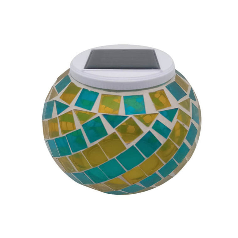 Lumière décorative extérieure LED avec design en spirale de motif de vitrail créatif solaire 
