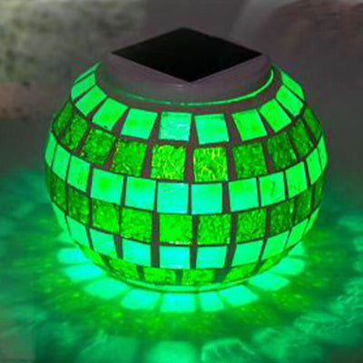 Lumière de pelouse à LED extérieure en mosaïque ABS étanche Tiffany Solar 