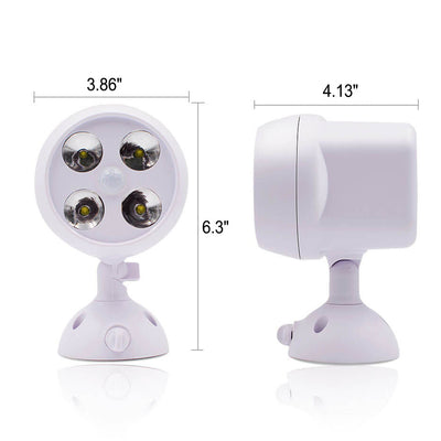 Einfache Spotlight 4 LED drehbare Sensor Straßenleuchte Wandleuchte Lampe 